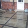 Reclaimed concrete paving slabs with charcoal block borders, Dunscroft Doncaster